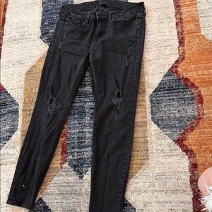Vince Black Distressed Skinny Jeans